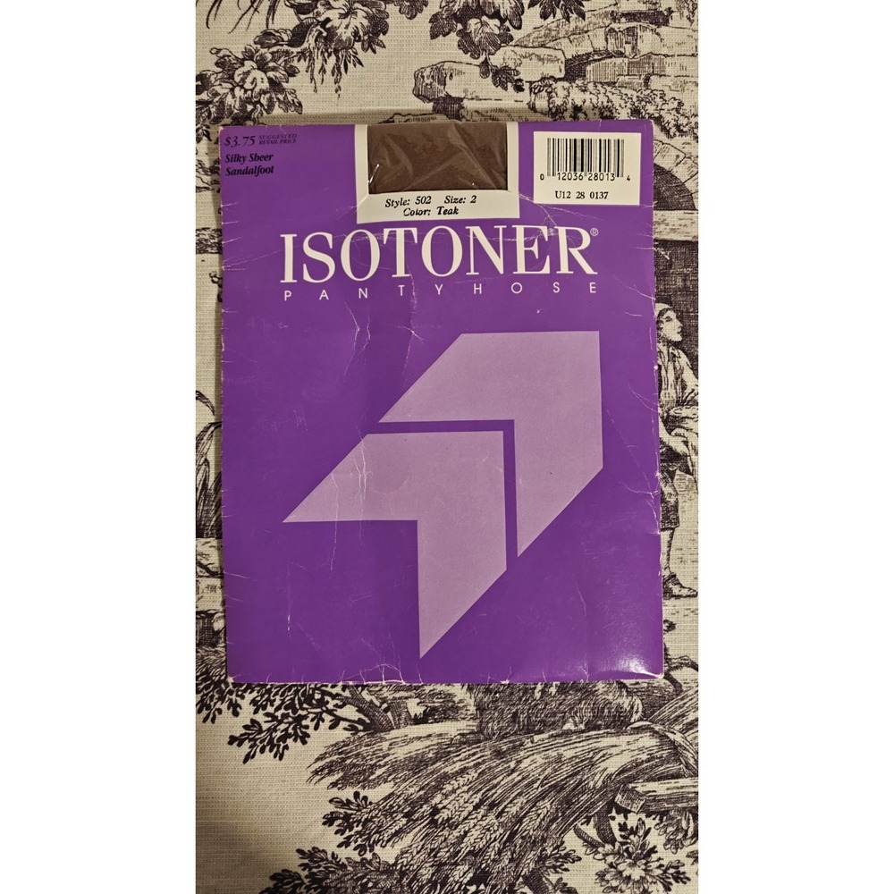 Isotoner Pantyhose Teak 502 Size 2 Sandalfoot Silky Sheer Vintage 1987 Sealed